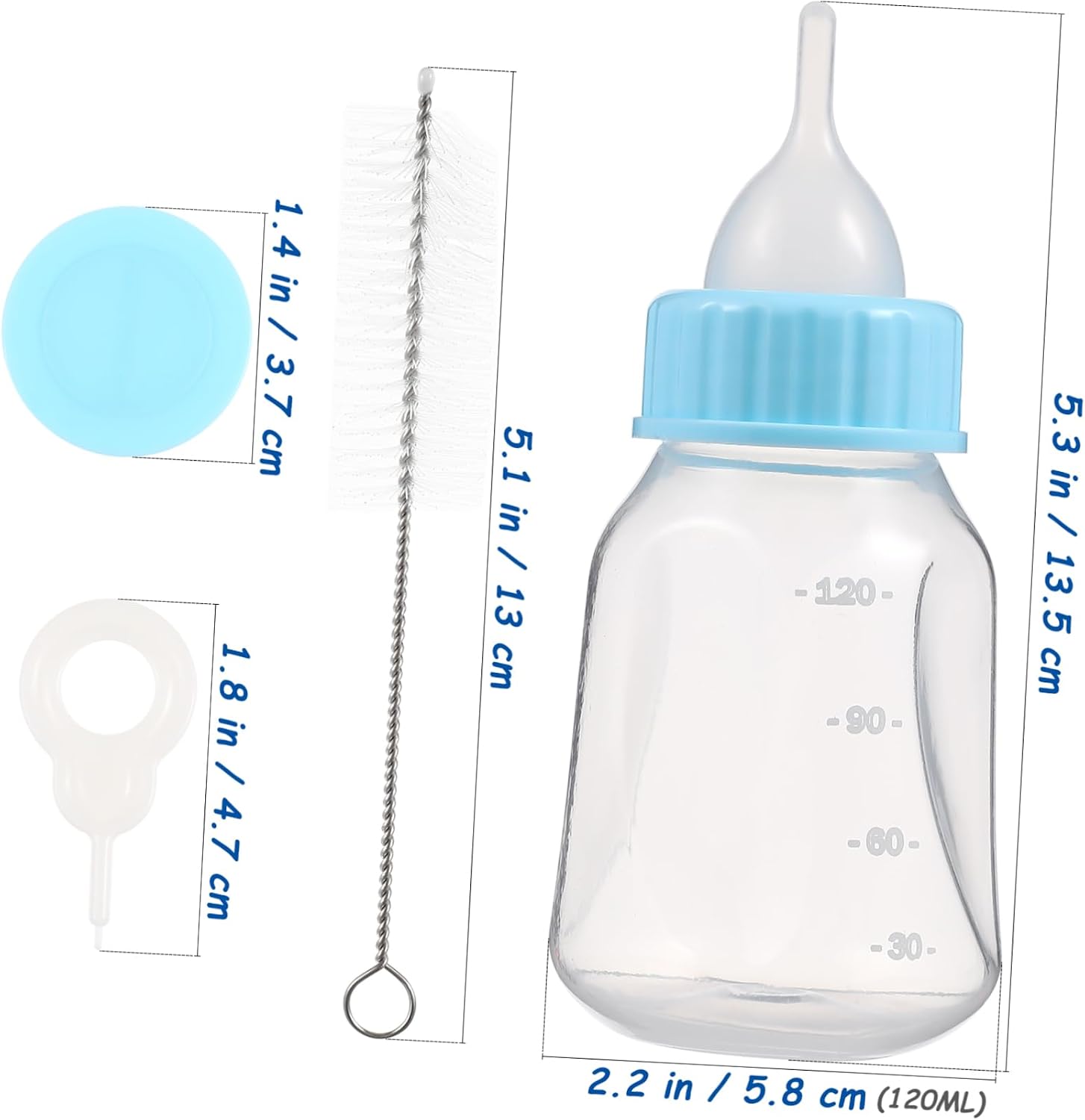 Toddmomy 120ml Kitten Milk Bottle Set Cat Milk Feeder Newborn Pet Feeding Bottle Puppy Feeder Pet Nursing