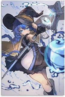 Mushoku Tensei Jobless Reincarnation Anime Sorceress Long Hair Girl 02 Canvas Poster Bedroom Decor Office Room Decor Gift, Wall Art Decor Printing Paintings Living Room Bar Modern Decorative Poster 12