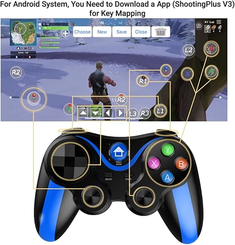 Miniatura 6 de Controlador móvil para iOS iPhone y teléfono Android Samsung Galaxy joystick inalámbrico con soporte para teléfono para juegos MFi juegos en la nube