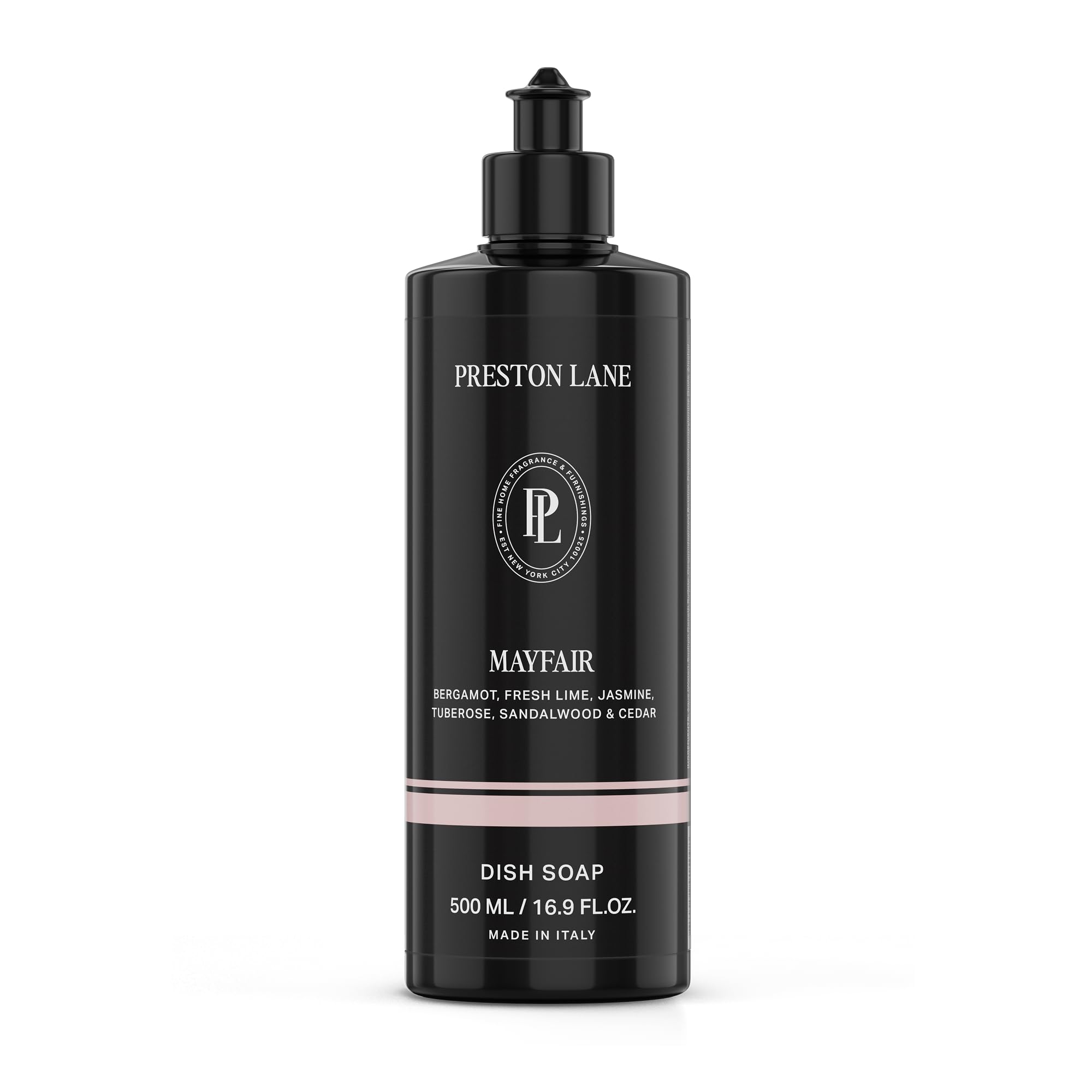 Preston Lane Luxury Dish Soap Mayfair Scent Plant Powered Formula with Essential Oils Tough on Grease Gentle on