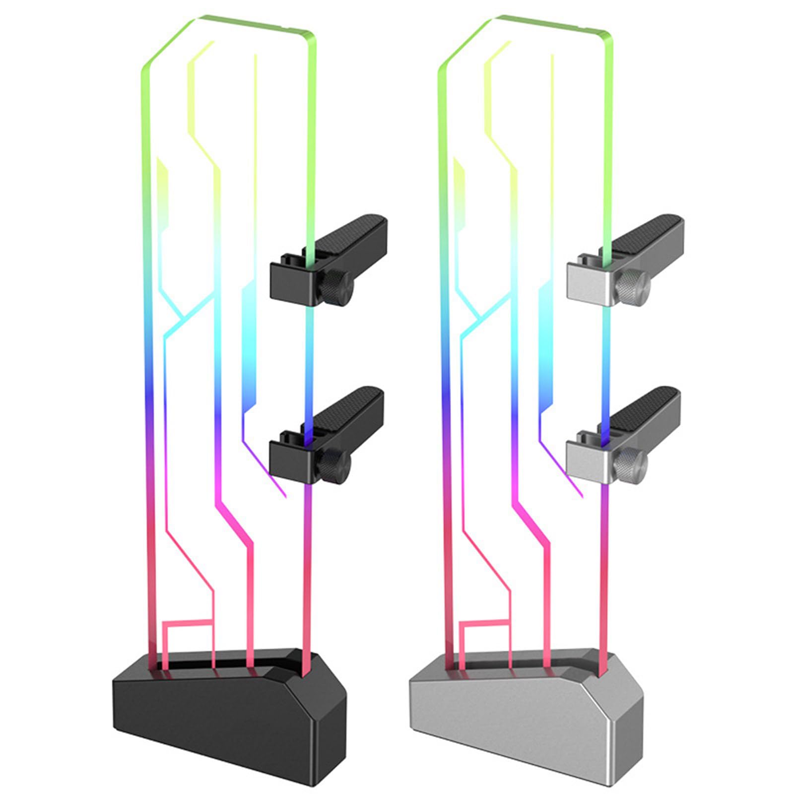 Soporte VGA de vidrio endurecido para GPU, soporte vertical para tarjetas de video, ahorro de espacio y refrigeración eficiente