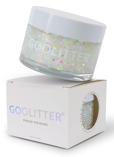 Miniatura 16 de Gel holográfico con purpurina blanca transparente para rostro, cuerpo y cabello [nube nevada] 2 onzas (2.0 fl oz) Grueso K-Beauty Halloween