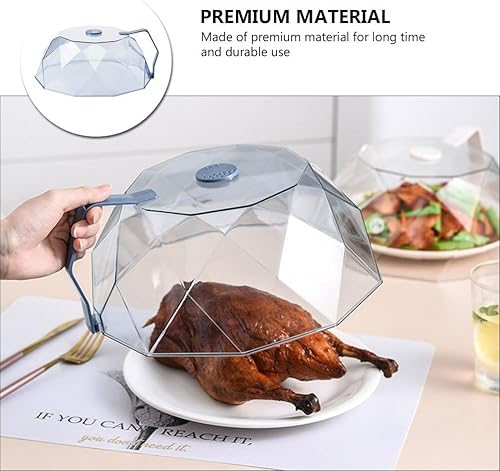 Miniatura 6 de Alipis Cubierta para platos de microondas con diseño geométrico de 11.22 x 10.23 x 4.56 pulgadas, tapa de calefacción para alimentos y microondas,