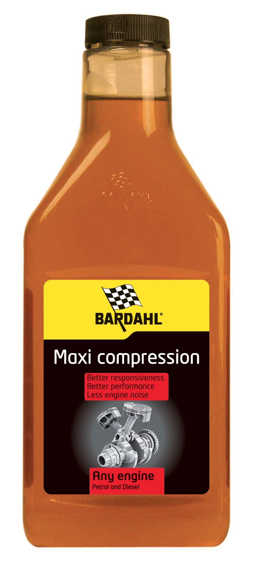 Bardahl Maxi Compression pour Voitures Utilisées - Améliore la Circulation Sanguine en Voiture - 473 ML