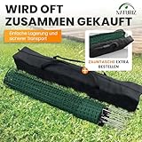 NATURIZ® Weidezaun 105cm hoch - mobiler Hundezaun & Hühnerzaun extrem stabil, Camping Zaun für Hunde ohne Strom, Begrenzungszaun, Gartenzaun, Steckzaun, Geflügelnetz (15m)