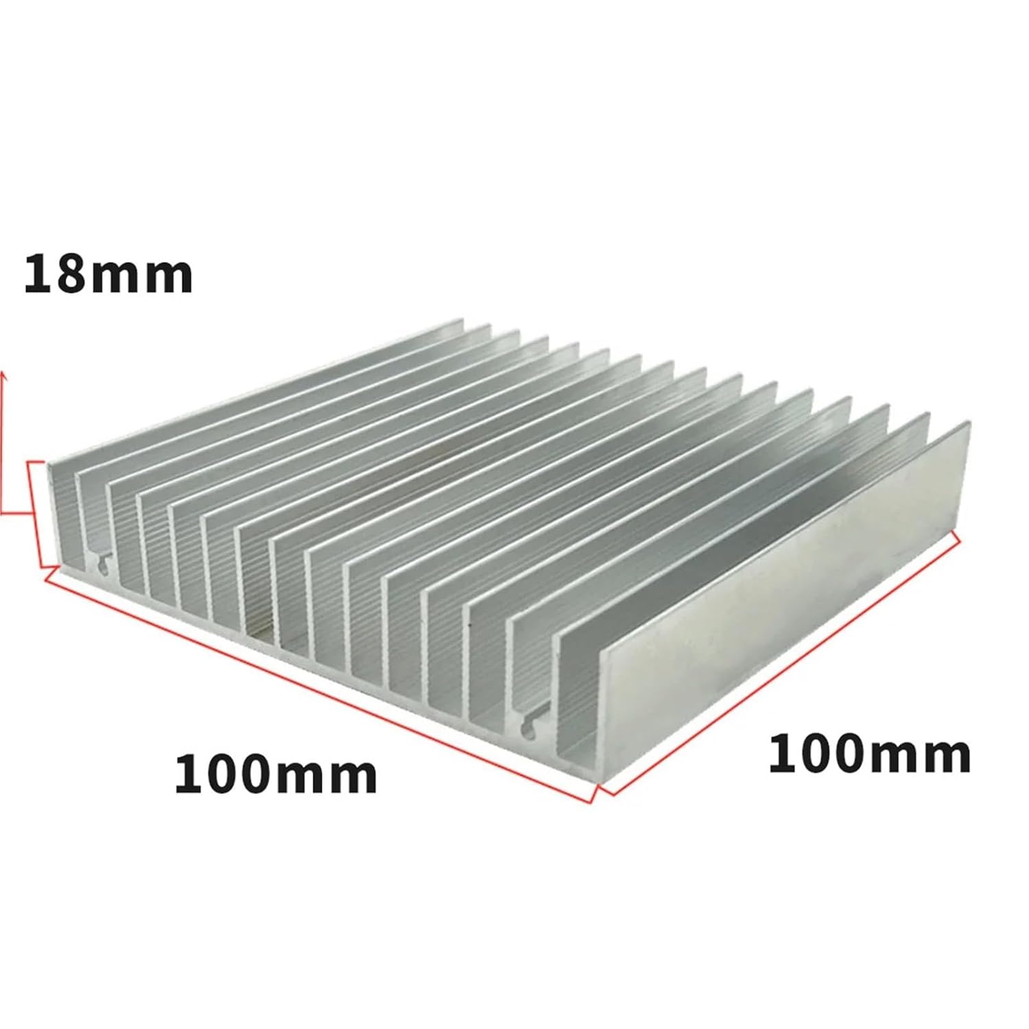 Aluminum Heatsink 3PCS Electronic Radiator Computer Water Cooling System CPU Chip LED(100x100x18mm)