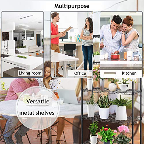 Storage Shelves Metal Wire Shelving Unit Nsf Heavy Duty 5-Tier Height Adjustable Utility Steel Garage Shelving With Leveling Feet 36"L X 14"W X 72"H Commercial Grade Shelf Organizer Rack For Kitchen #TOP6