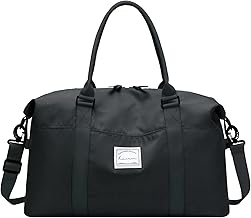 Hayayu Weekend Bag for Women Overnight Bags Travel Duffel Carry on Luggage Holdalls for Women Sports Bag Gym Bag Weekender Handbag, 55x27x18cm