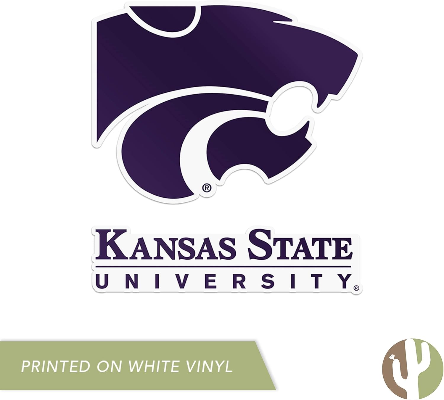 Desert Cactus Kansas State University Sticker Kansas State Wildcats Vinyl Decal Laptop Water Bottle Car Scrapbook Sheet (4 Inch Set V1) - Image 6