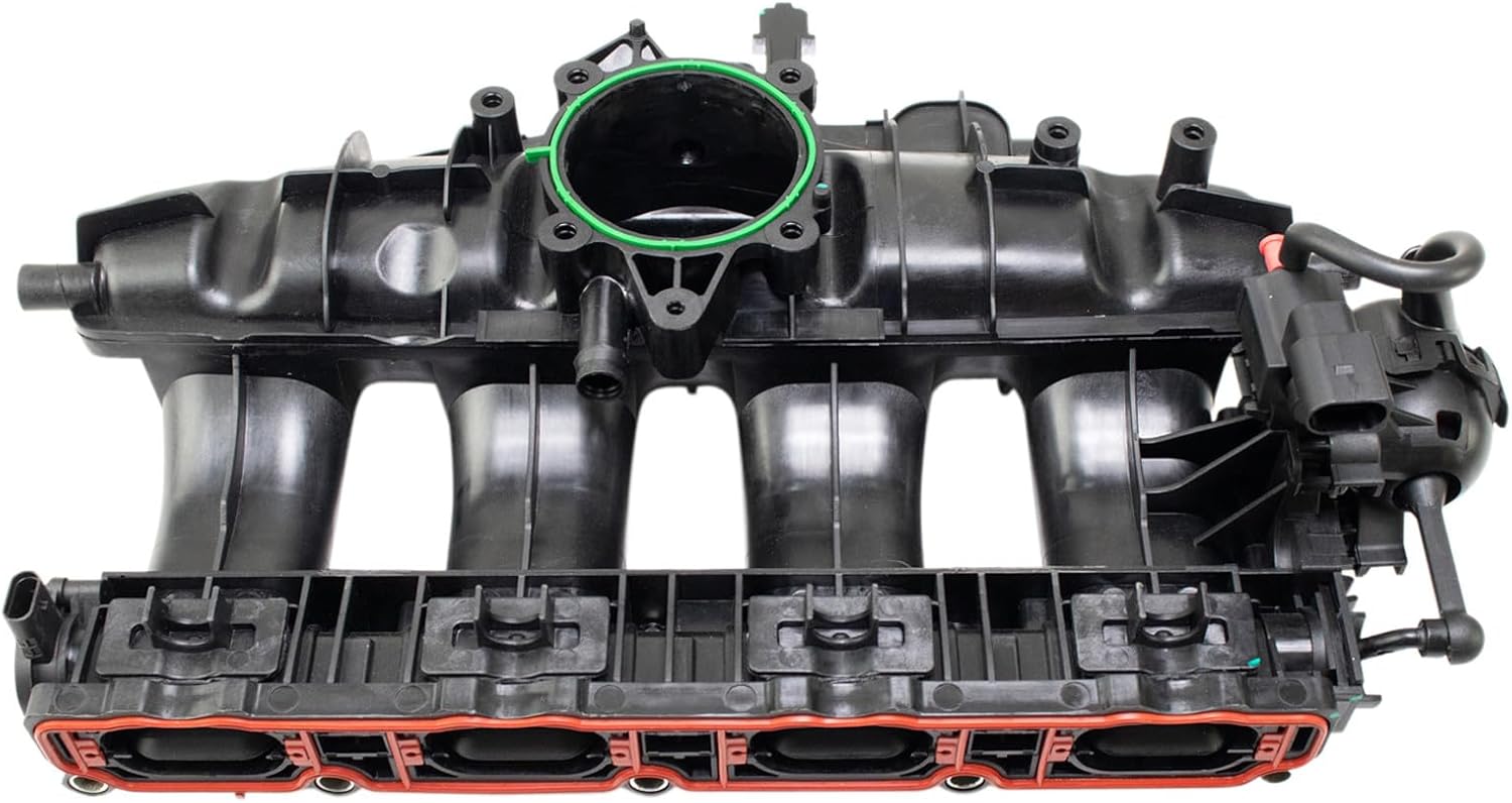 Intake Manifold with Sensor & Solenoid Compatible with Volkswagen VW Audi 2.0L Turbo TSI