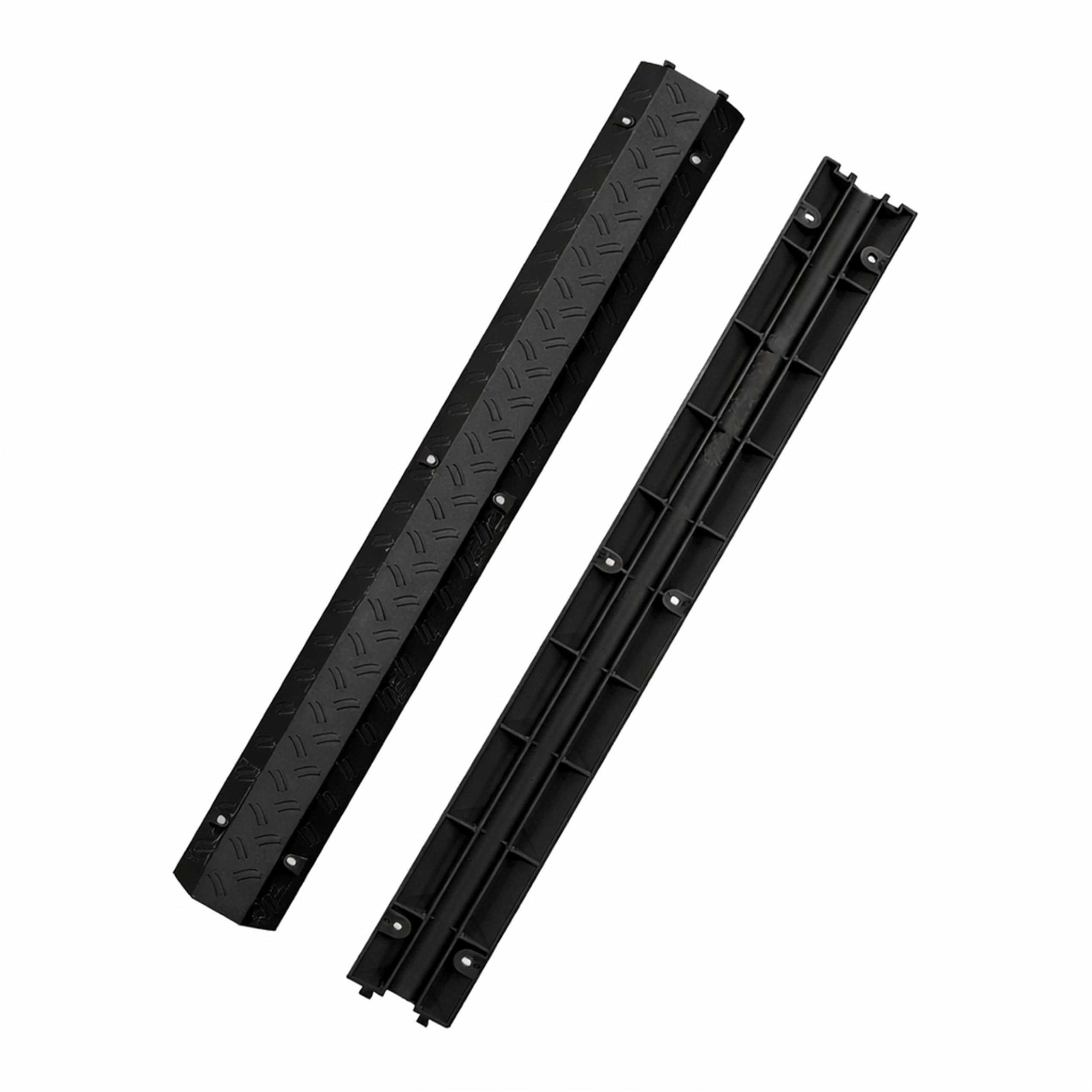 Berry Plastic Cable Protector 100x10CM | Black Drop-Over Cable Ramp | Floor Wire Cover with 25x15MM Channel | Interlocking Cable Protector with Anti-Slip Surface for Indoor Safety