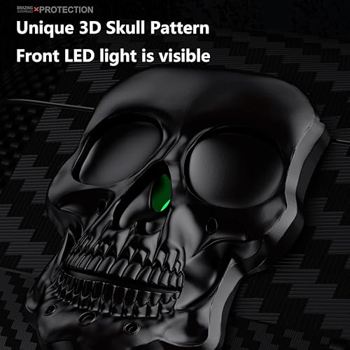 Miniatura 7 de Funda para AirPods Pro de 2 generación, calavera con cerradura y llavero para hombres, divertida fibra de carbono de cuerpo completo, a prueba de