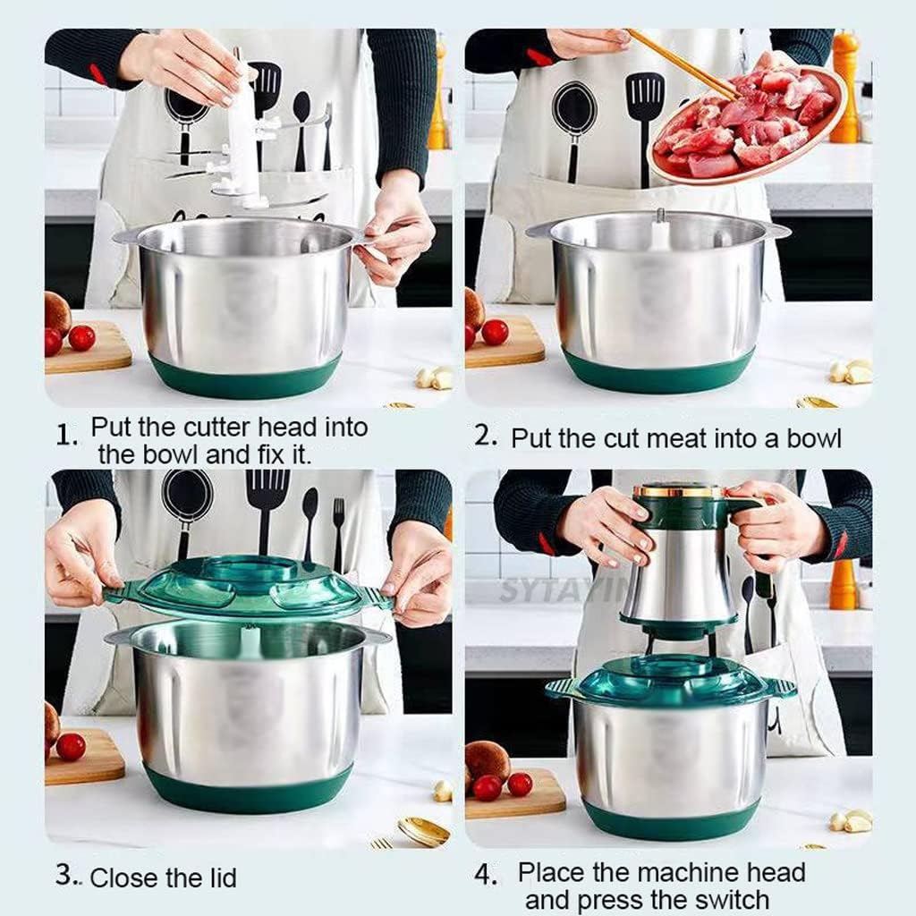 500W Electric Meat Grinder 5 Gears Stainless Steel Electric Chopper Meat Grinder Meat Grinders Food Processor(UK)