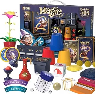 Magic set for kids - 365 Magic Tricks Kit, Magic Set with Video Lessons, Learn Magic Tricks, Magic Kit Toy, Christmas Halloween Birthday Gifts Toys for Ages 6 7 8 9 10 11 12 Years Old Boys Girls
