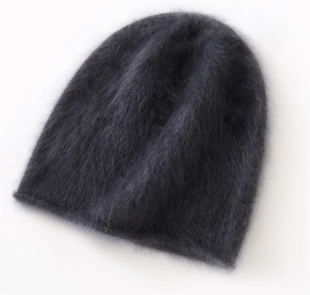 Cashmere Beanie for Women Casual Outdoor Solid Soft Warm Knitted Skull Cap