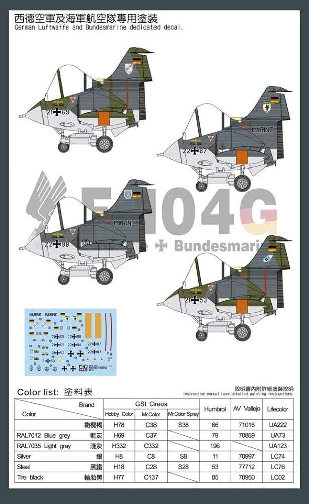 AFV Club Q-Series German F-104G Luftwaffe / Bundesmarine AFQS02 – Burbank's House of Hobbies