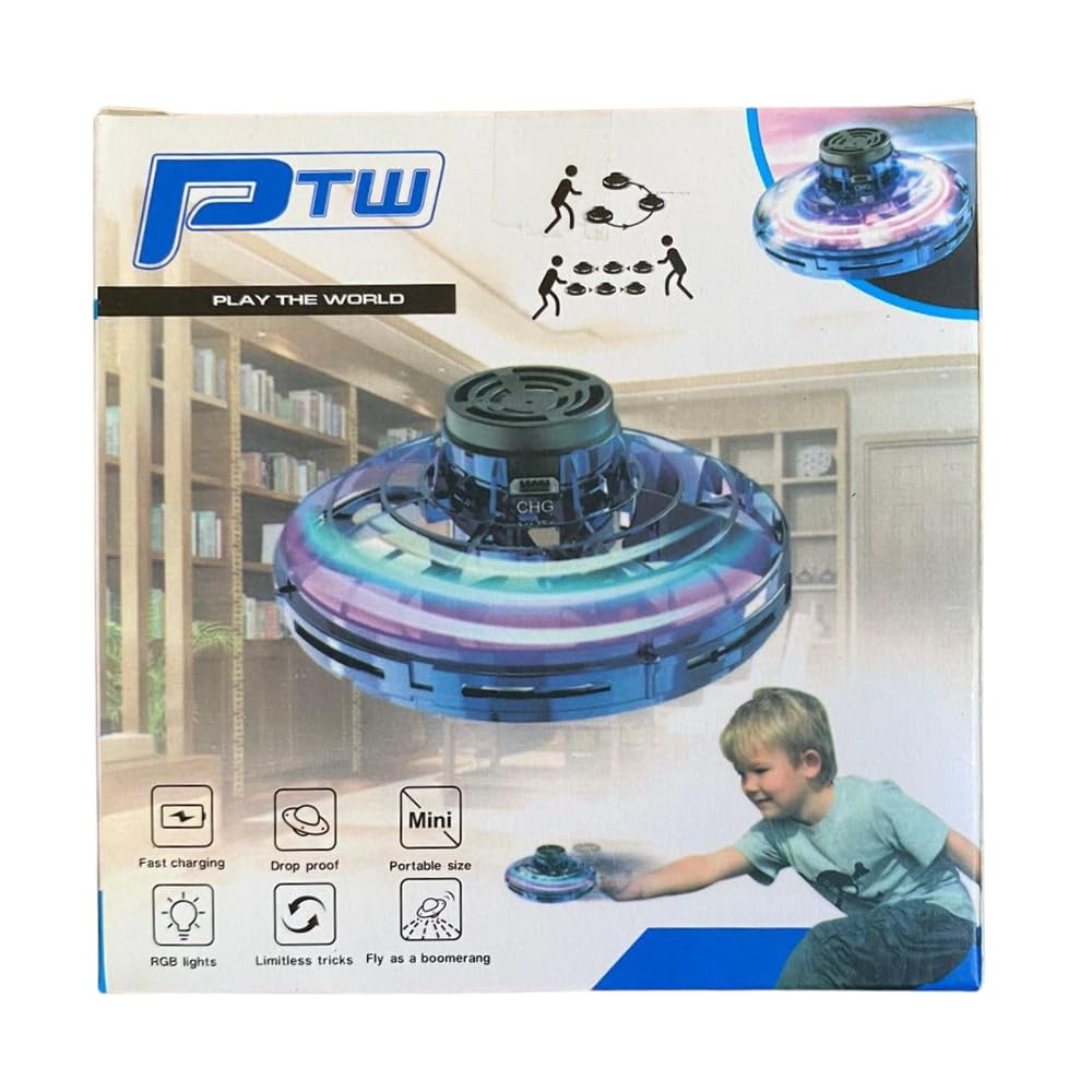 Flying Spinner, Flying Fidget Spinner with LED Lights