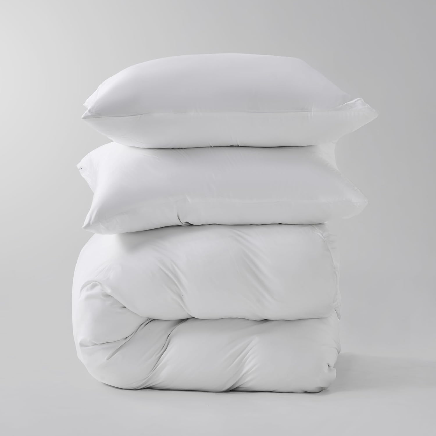 Duvet Cover for Fluffy Weighted Blanket, Breathable Soft Removable Cooling Comforter Cover for All Season (White, 48"x72" Duvet Cover) - Image 2