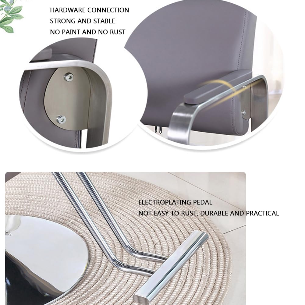 Silla de peluquería hidráulica ajustable de alta calidad, muebles modernos para salón de belleza, giratorio de 360°, soporta 150 kg, color marrón, estética elegante para profesionales de peluquería