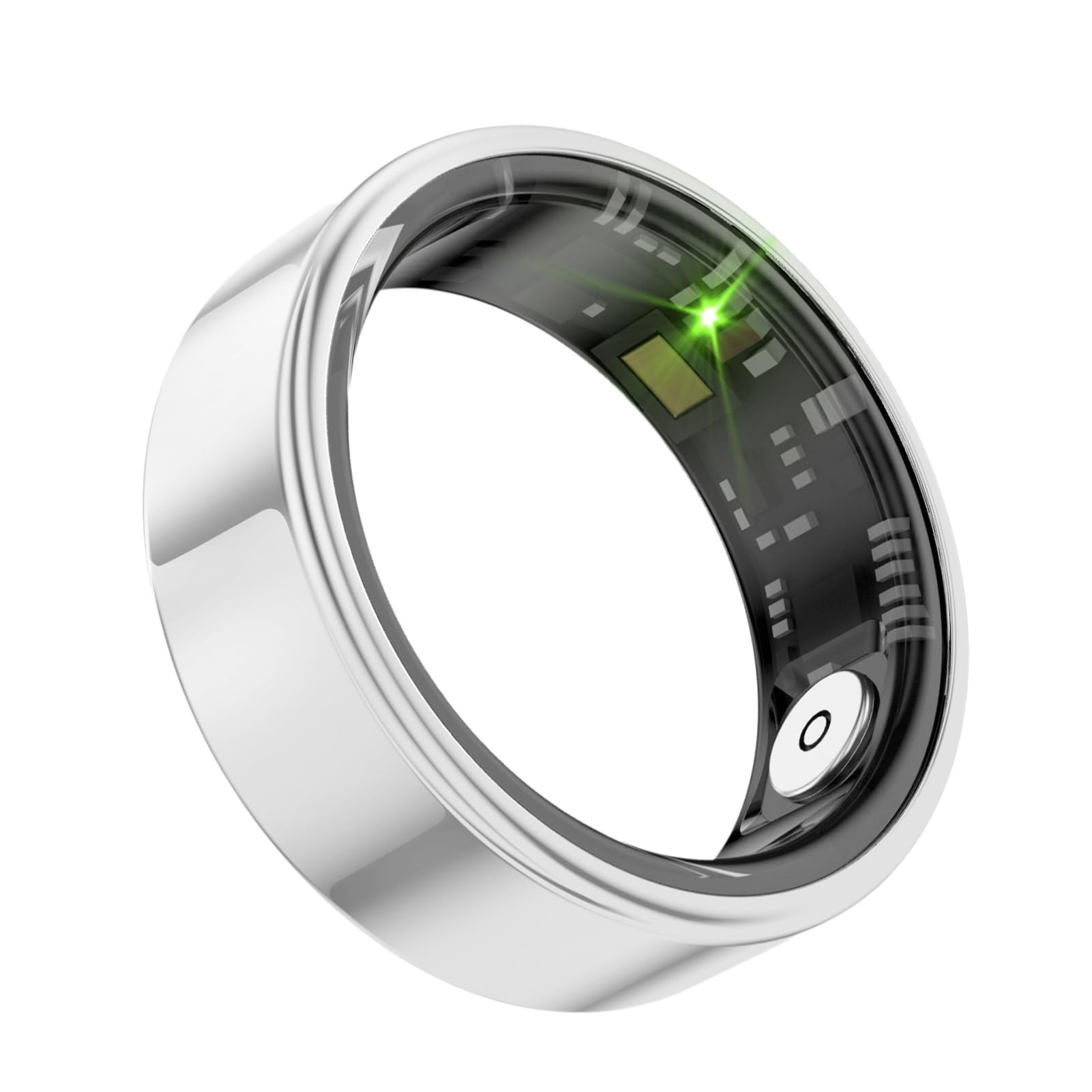 Anillo de Uso Inteligente Seguimiento del Sueño Saludable Monitoreo de la Salud a Prueba de Agua Sensor de Frecuencia Cardíaca Monitoreo Multimodo Durante Todo el Día(Silver,12#)
