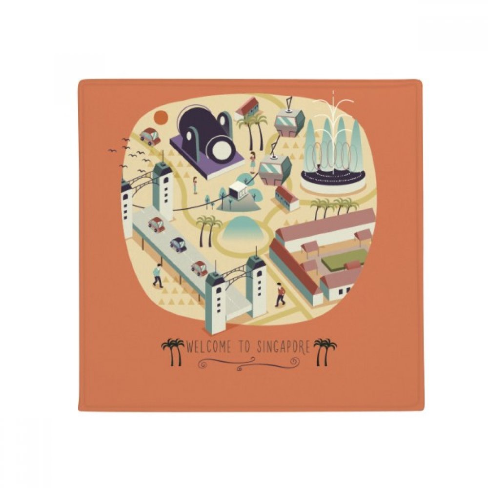 Tapis de sol antidérapant Singapour 60x60cm pour salon salle de bain et animaux