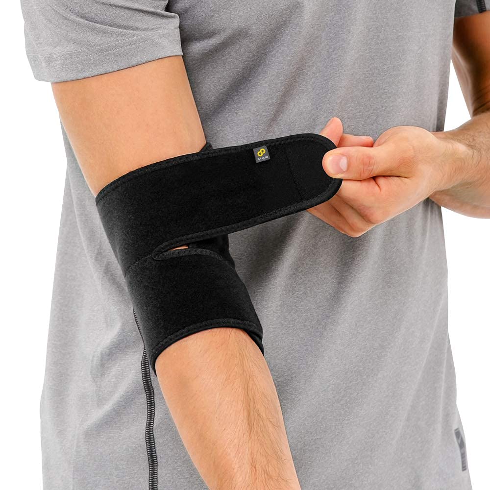 serveuttam� Elbow Support for Gym (1pc) - Elbow Brace for Men Women Workout | Elbow Compression Sleeves for Tendonitis Pain Relief, Tennis, Volleyball, Cricket - Elbow Pain (Black)