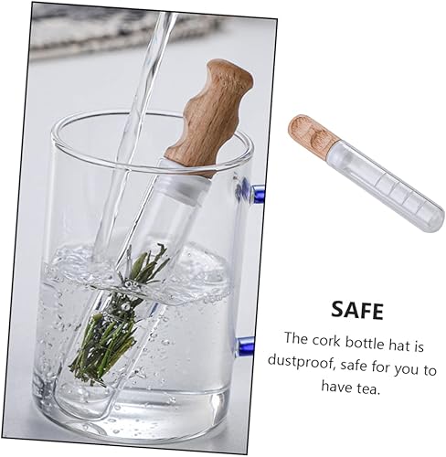 Miniatura 2 de Cabilock Uds tamiz de té de malla fina botella de vidrio de té colador de almacenamiento contenedor de vidrio