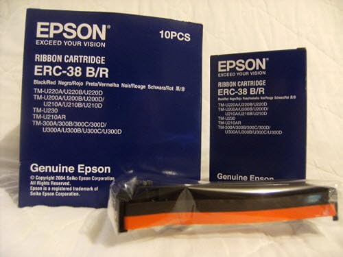 Epson TM210/300A/ERC30/34/38 BLK/Ribbon, Red