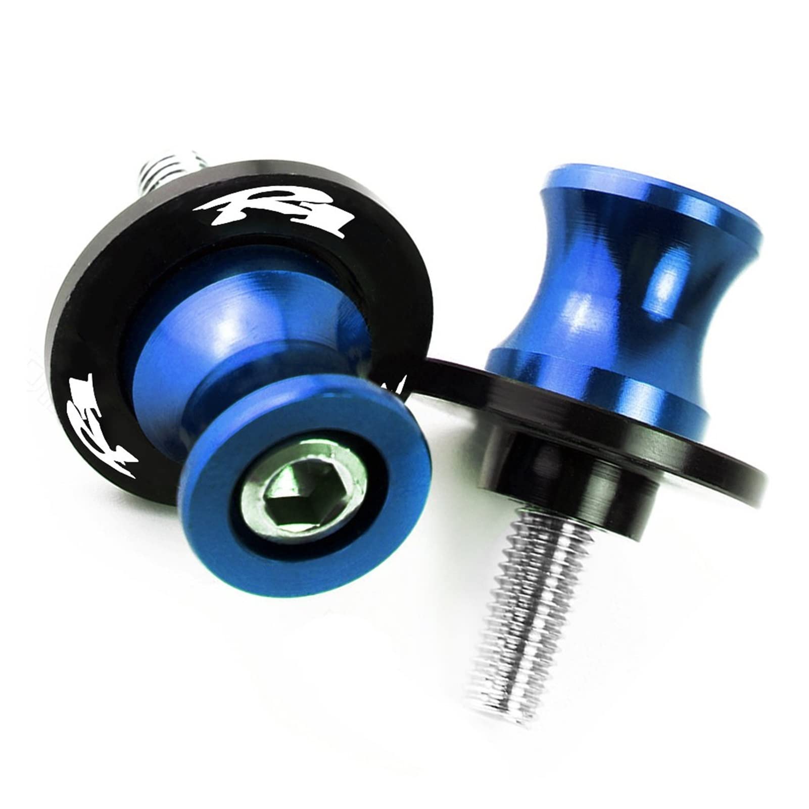 Vis de support bras oscillant 6mm CNC bleu protection chute YZF R1
