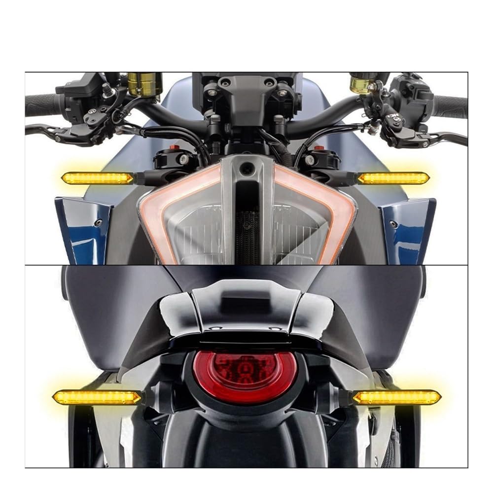 Luce Di Direzione A LED Per Moto Da 8 Mm, Universale 12 V, Segnalazione Lampada Posteriore Accessorio Stop Luci Freno(4PCS)