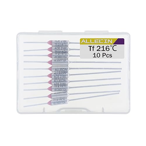 Miniatura 3 de ALLECIN Fusible térmico de 10 Uds. 420.8 F 10A 250V AEC216E fusibles de temperatura 10Amp 250Volt 420.8 F Fusible