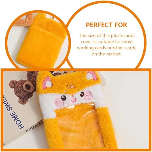 Miniatura 4 de Portatarjetas de felpa para foto con llavero en forma de animal, funda para tarjetas de crédito, tarjetas bancarias, protector de tarjeta de