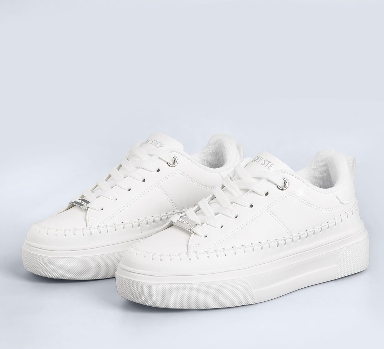 LUCKY STEP Platform Glitter Sneakers for Women Fashion Sparkly Bling Shiny Low Top Tennis Sneakers Faux Leather Casual Walking Shoes - Image 9