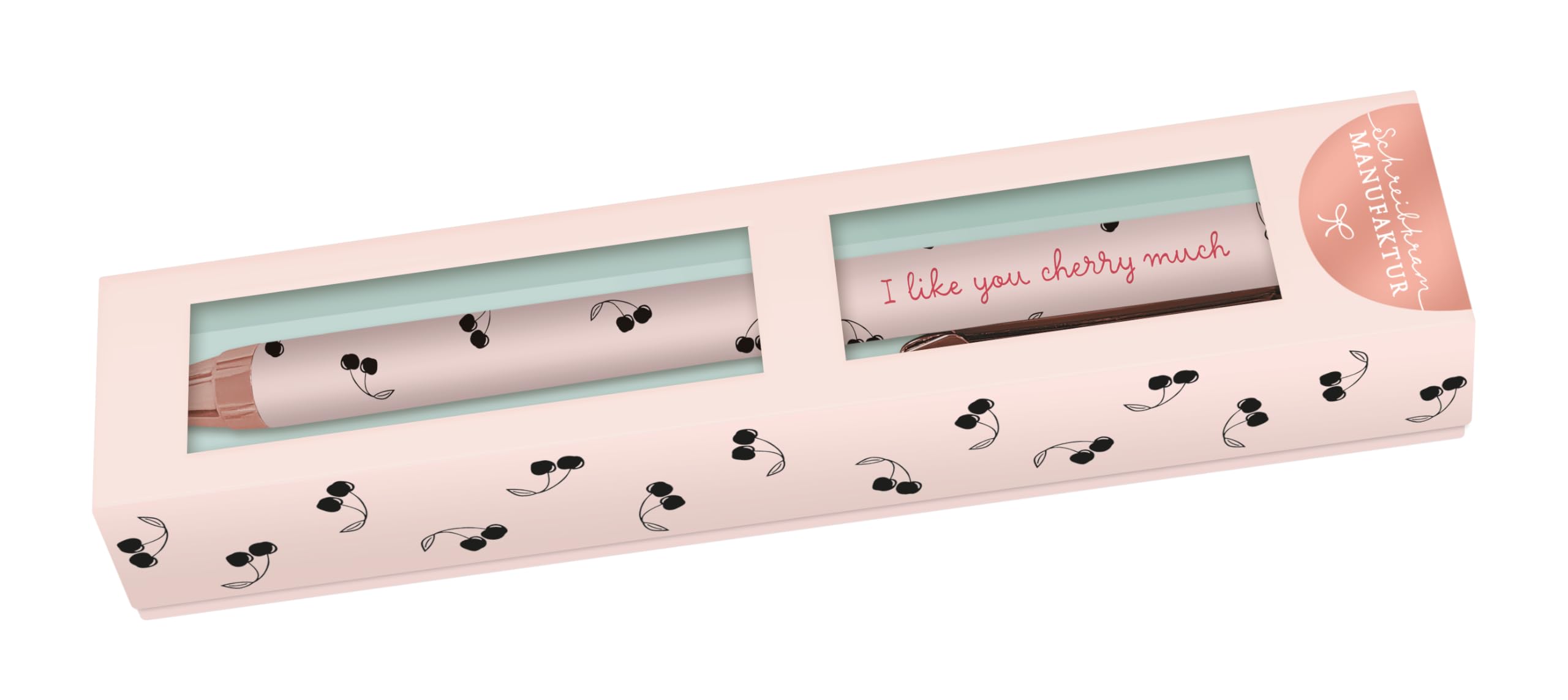 Grafik-Werkstatt Ballpoint Pen with Twist Mechanism | Black Refill | I Like You Cherry Much