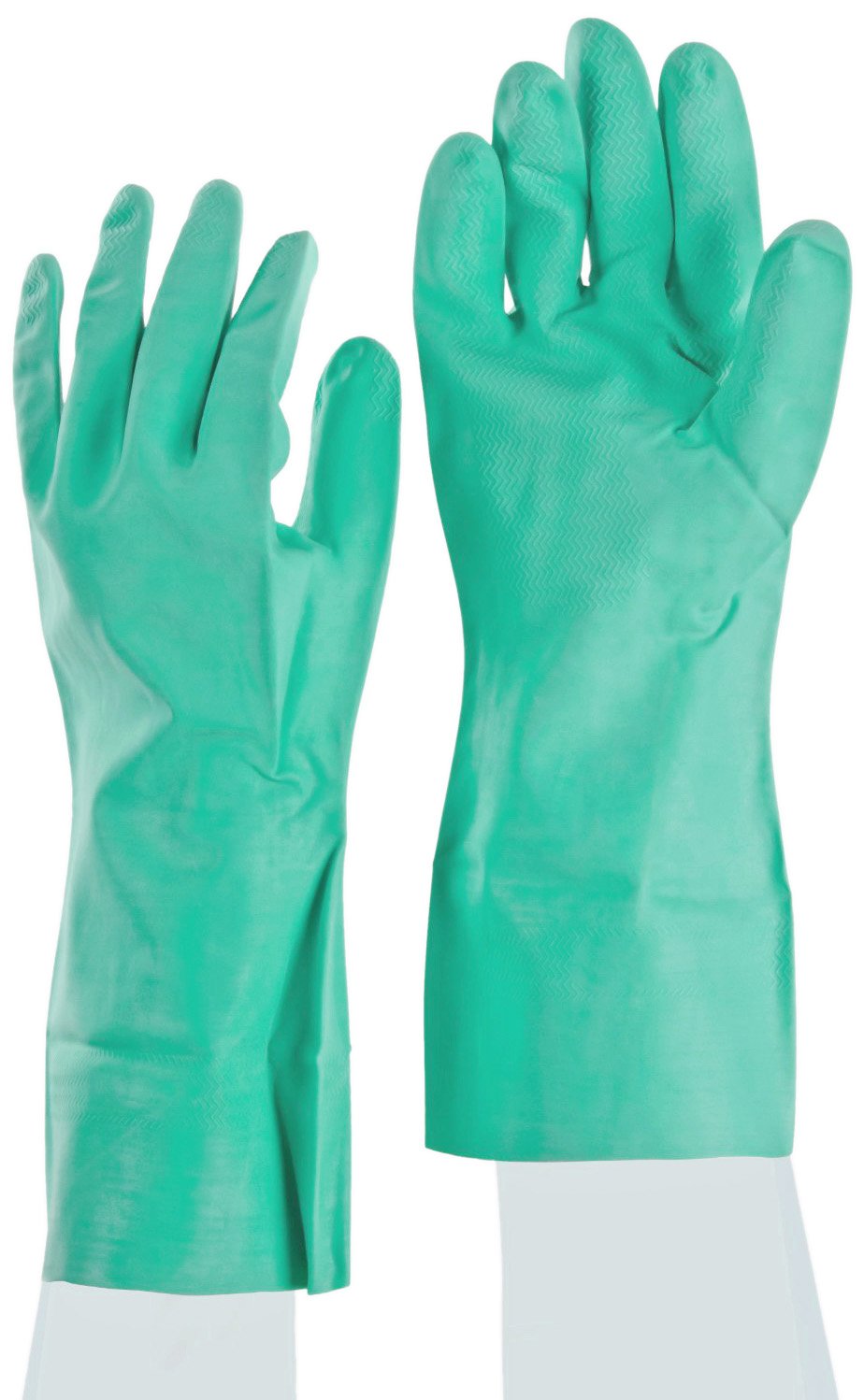 SHOWA NM15FL Nitrile Chemical Resistant Safety Glove with Cotton Flock Lining, Food Safe, 15 Mil Thick, 13" Length, Small (12 Pair)