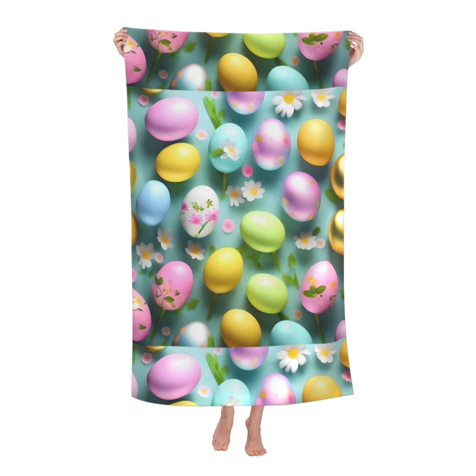 Cbaaghh Happy Easter Holiday Print Adult Beach Towels,Beach & Pool Towel,Beach Towels,Towels For Camping