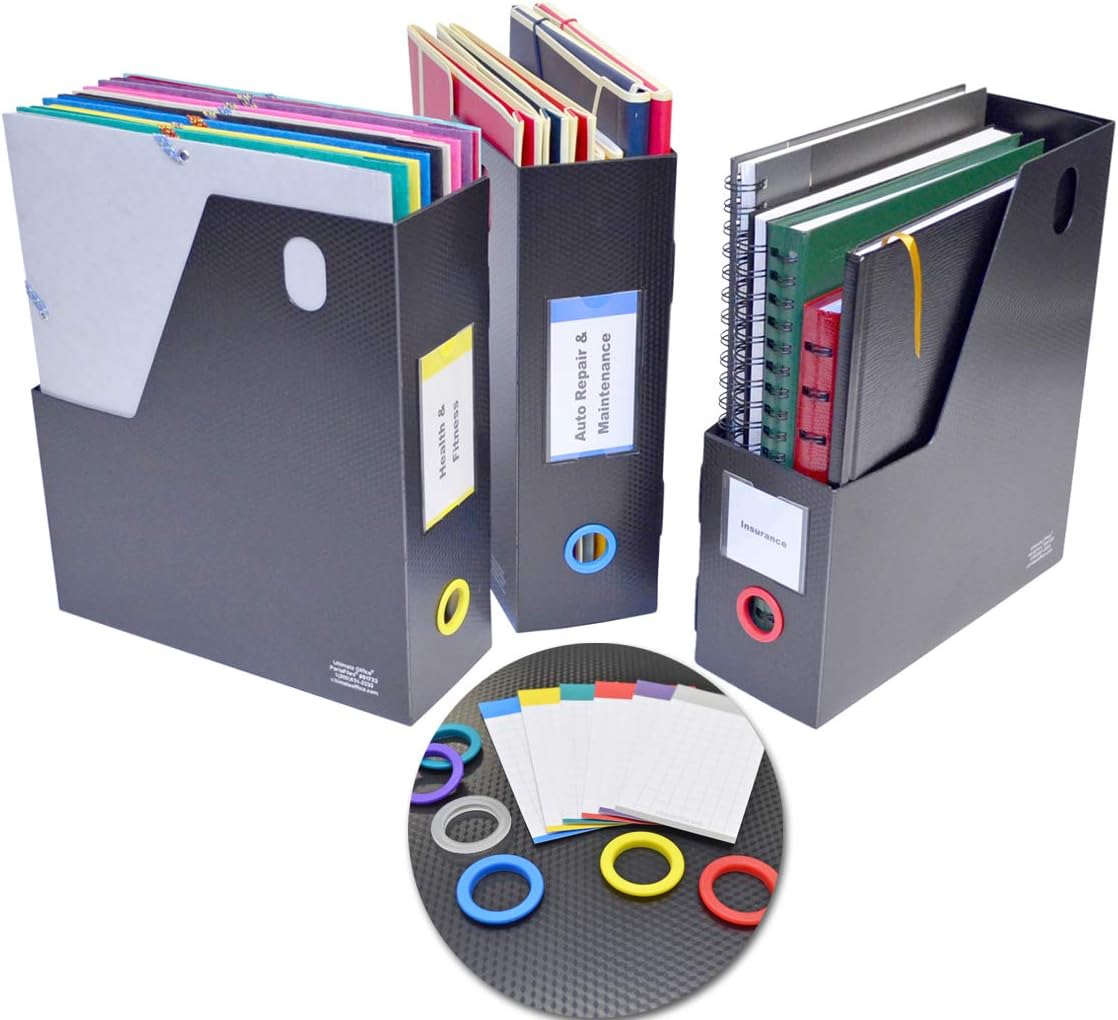 Ultimate Office PortaFile Magazine File Vertical File Organizer Box ...