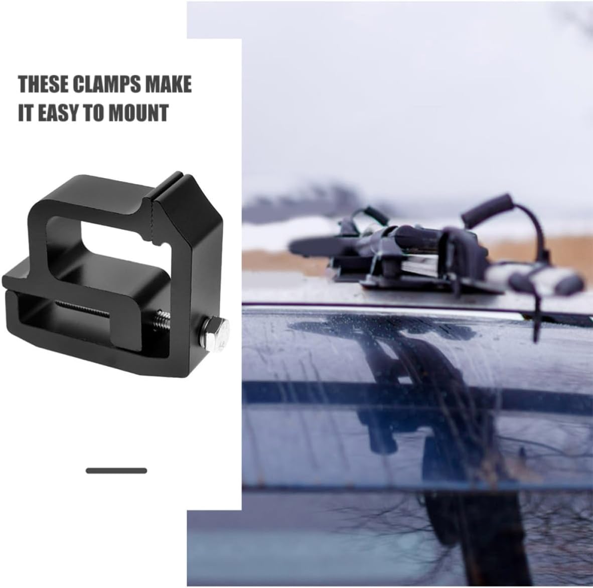 Heavy Duty Truck Cap Clamps Aluminum and Rubber Construction for Mounting 2pcs Universal Fit with Robust Locking Mechanism Black Truck Bed Cover and Camper Shell