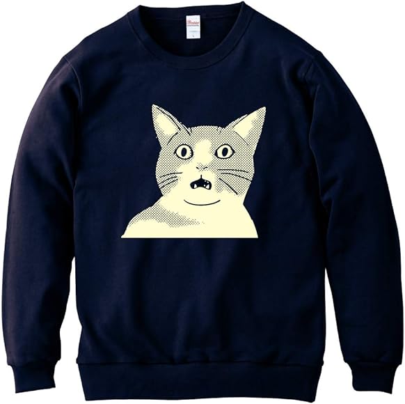 Amazon.co.jp: 【nadeyo】フレーメン猫 トレーナー 【ネイビー】(S 