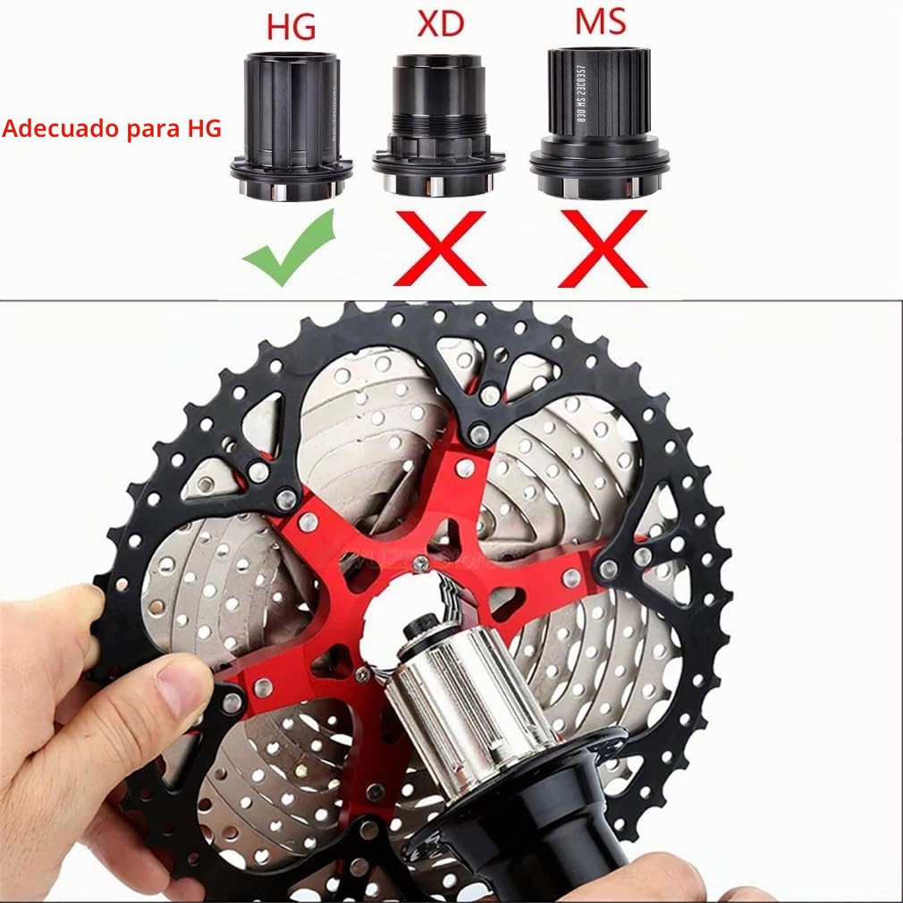 CYSKY 12 Velocidades Cassette para Bicicleta, 11-50/11-52 Dientes, Compatible con Shimano Sram Sunrace, Apto para Bicicleta de montaña, Bicicleta de Carretera, MTB