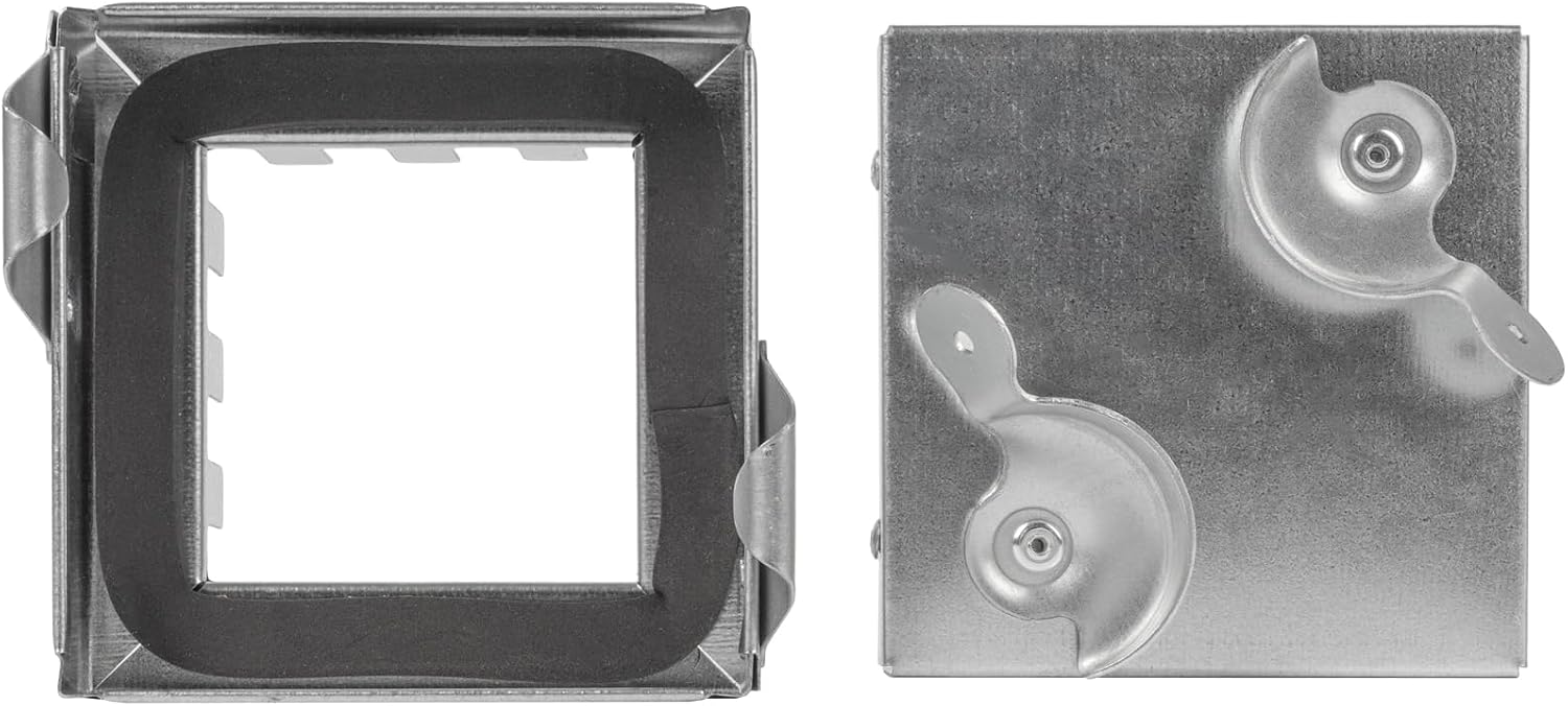 Repa Market 4 x 4 Inch Galvanized Steel Duct Access Door – Airtight Insulated Ventilation Maintenance Hatch - Inspection HVAC Panel with Hinged 2 Clasp Lock Door – Door Access for Ventilation Cleanout