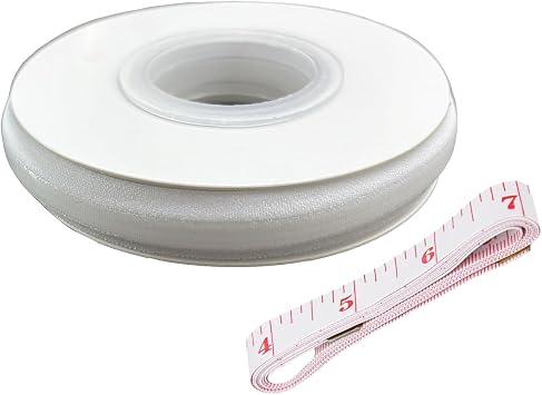 Silicone Gripper Tape for Clothing, Non-Slip Stretchy Silicone Backed Elastic Band 5/8inch Wide Silicone Gripper Tape for Clothing, for DIY Wig Accessory & Hairbow White