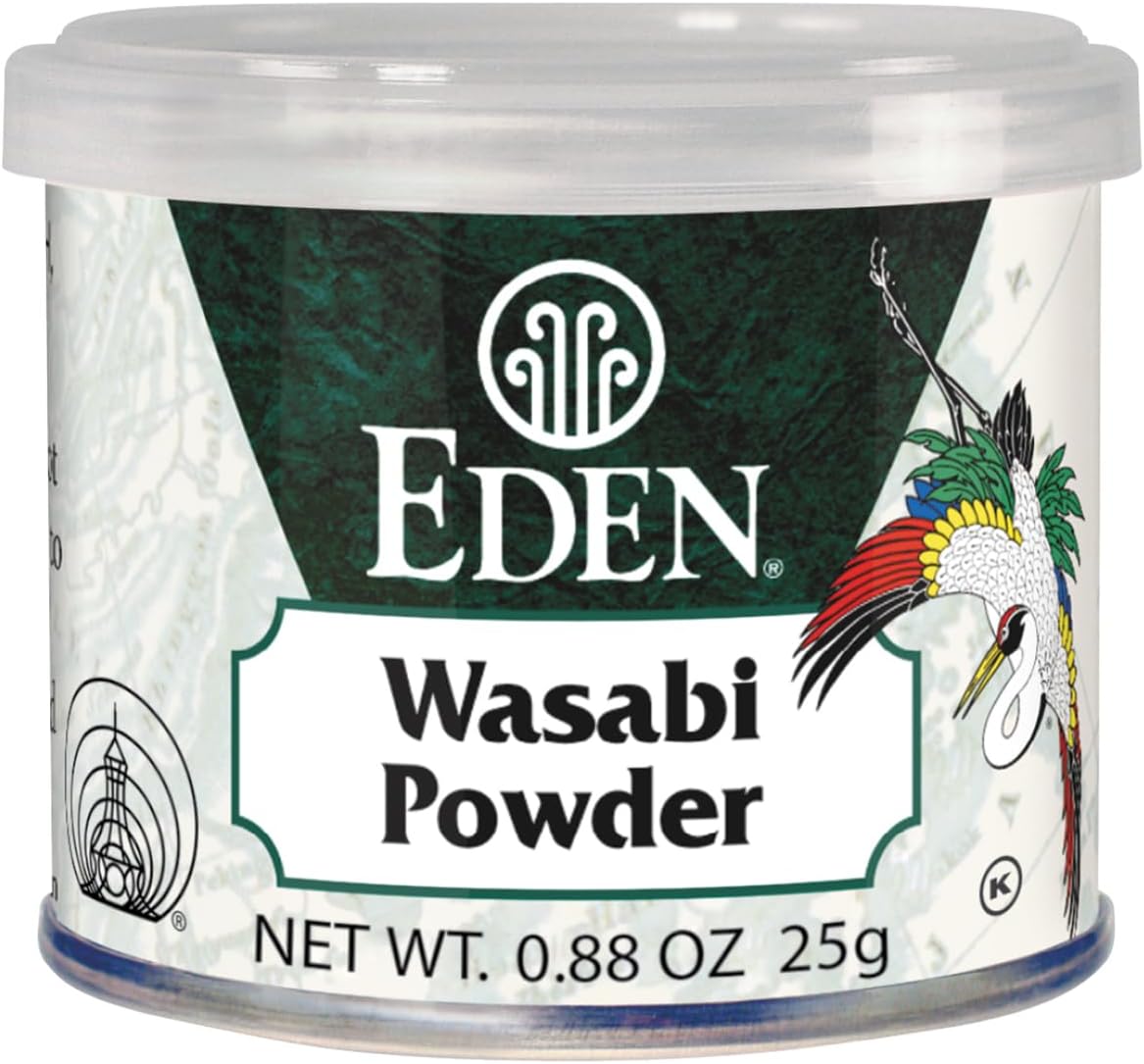 Eden Wasabi Powder, w/ Real Japanese Horseradish, Fiery, Traditionally Made in Japan, 0.88 oz