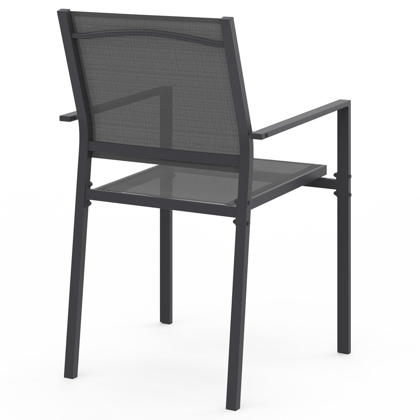IDMarket - Lot de 6 chaises de Jardin Olbia empilables Gris Anthracite