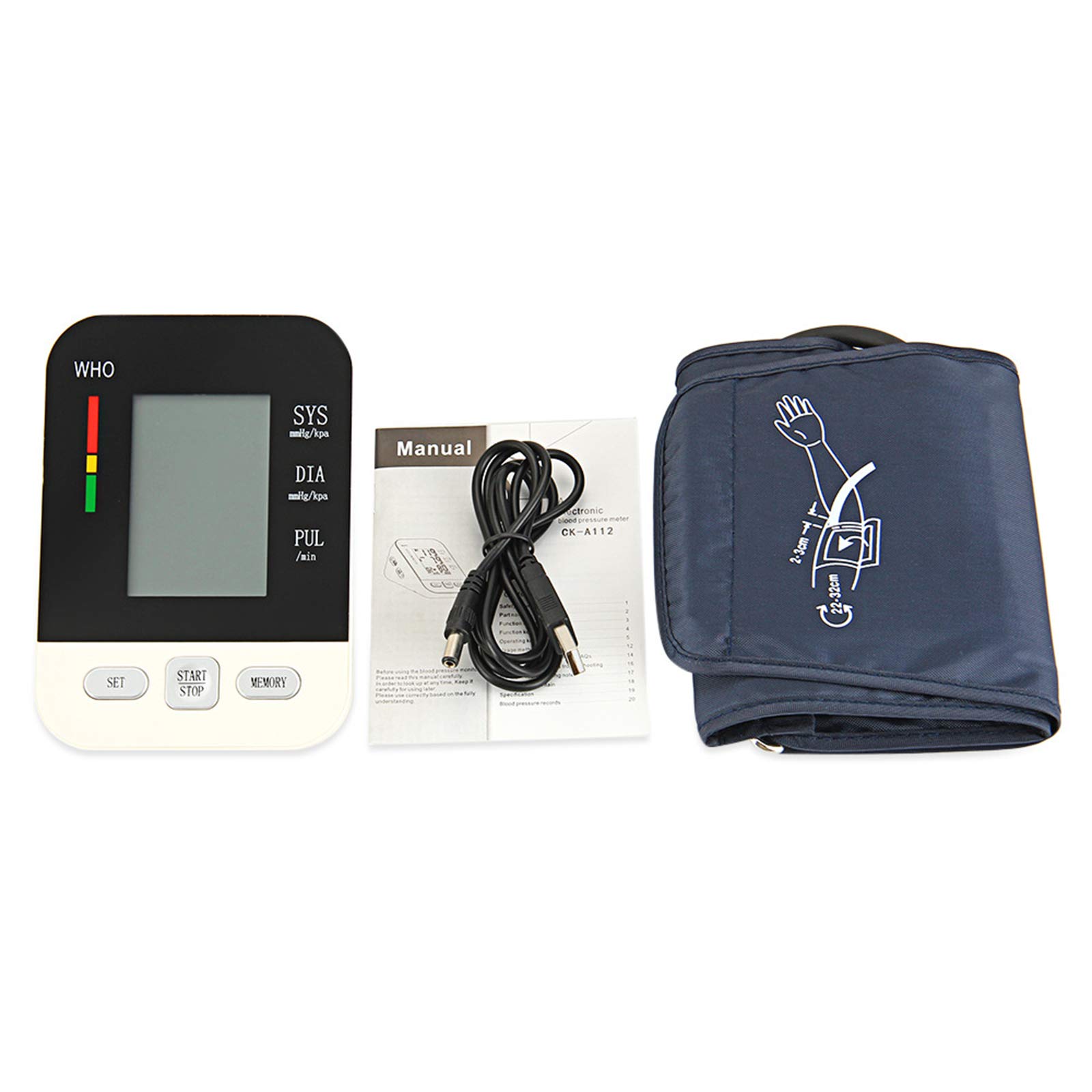 Monitor De Presión Arterial, Máquina De Presión Arterial En La Parte Superior del Brazo Esfigmomanómetro Electrónico Digital para Uso Doméstico Y Medidor De Monitoreo De Frecuencia De Pulso