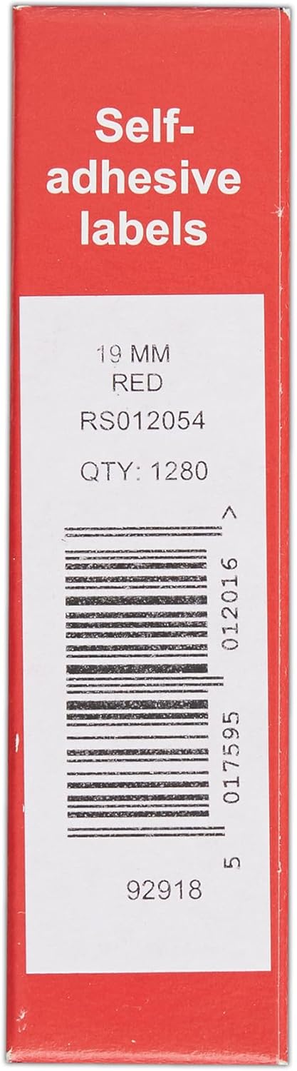 Blick RS01201 19mm Display Label - Red