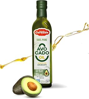 Amorcito Corazón - 100% Pure Mexican Avocado Oil - 16.9 fl. oz. (500ml) - Keto Diet Friendly, Kosher Certified - Ideal for Baking, High Heat Cooking, Frying, Homemade Sauces, and Dressings
