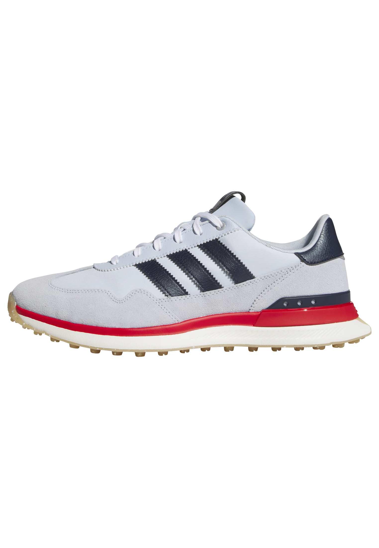 adidas Men's S2G 26 Textile Spikeless Golf Shoe, Crystal Sky/Collegiate Navy/Better Scarlet, 8.5 UK