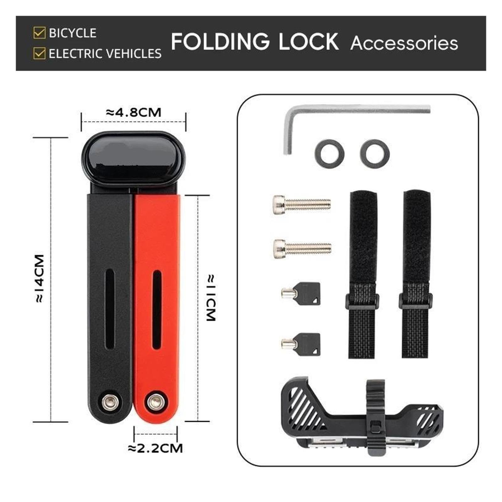 1PCS Foldable Anti-Theft Chain Lock