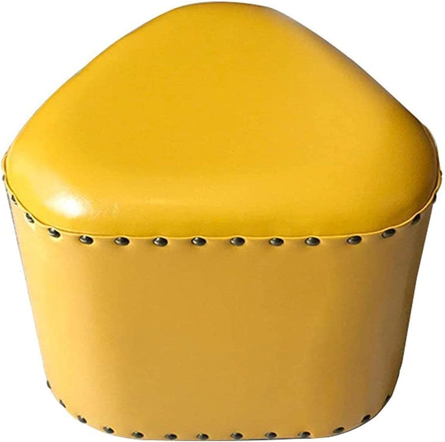 Tabouret en cuir banc à chaussures jaune pour illuminer votre intérieur et accueillir vos proches